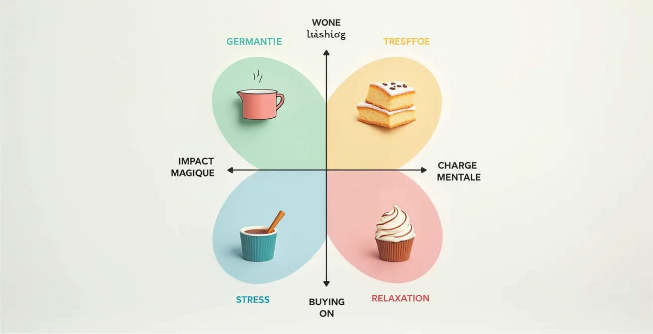 Matrice représentant l'impact magique vs la charge mentale pour le fait maison à Noël